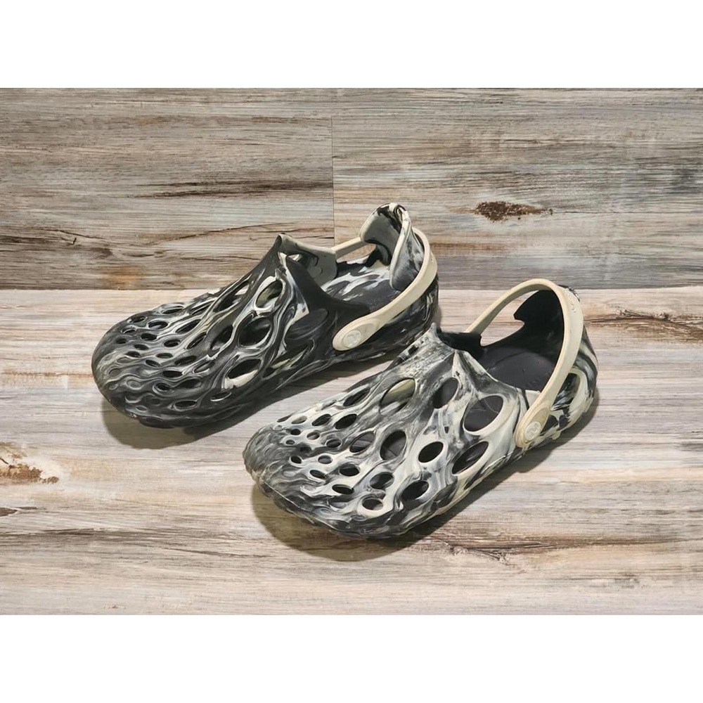 Merrell Hydro Moc Black White Perforated Clogs Slip On Water Shoes Womens 7